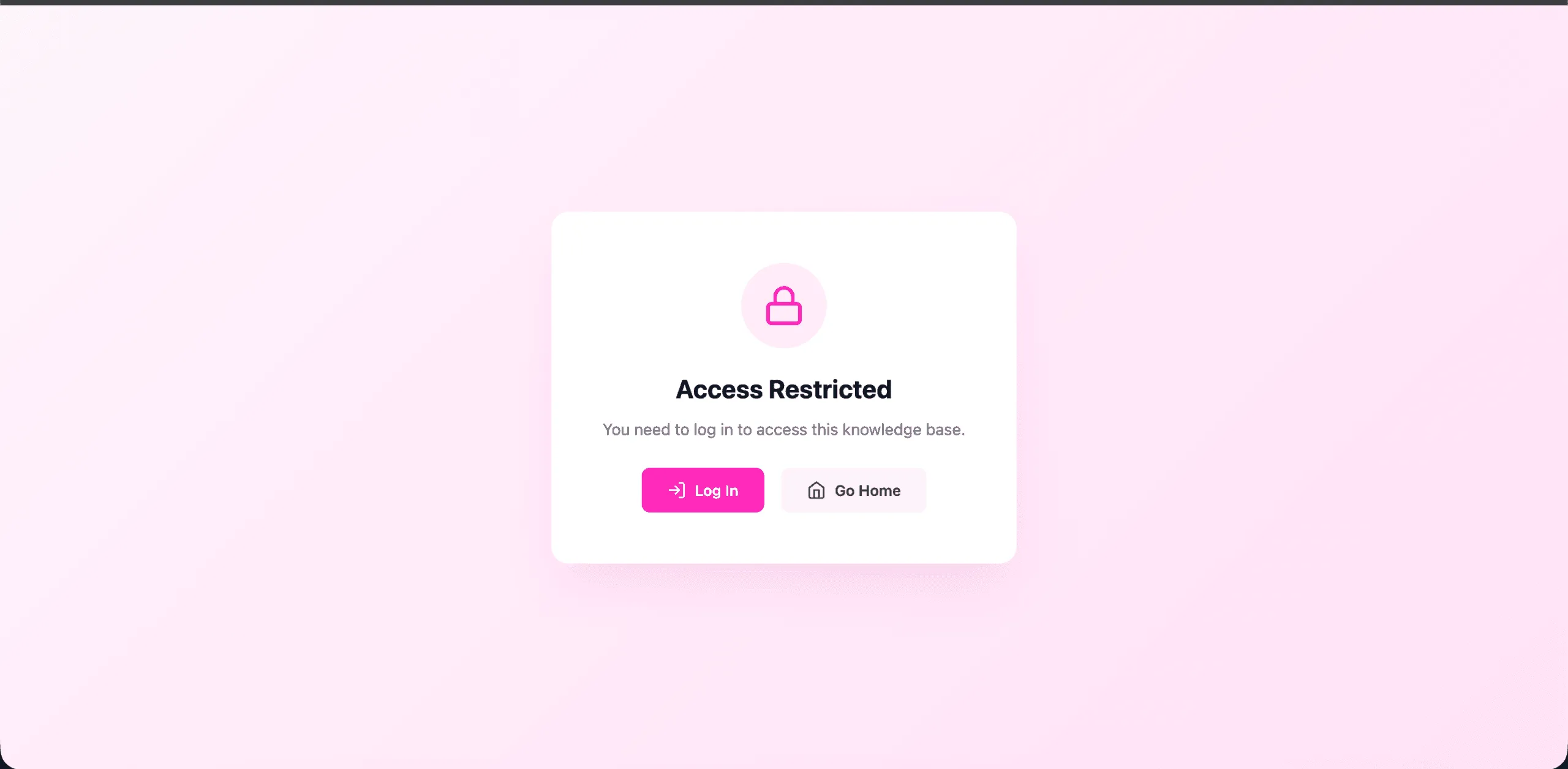 Create internal knowledgebases (restrict users)