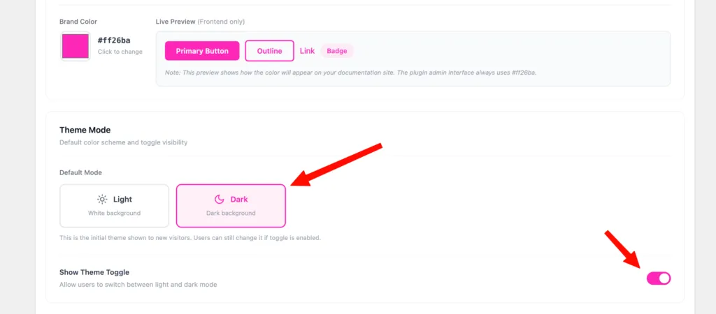 Configure Theme Mode